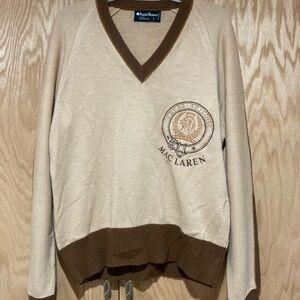 Polo by Ralph Lauren Women's Cream and Brown Sweater